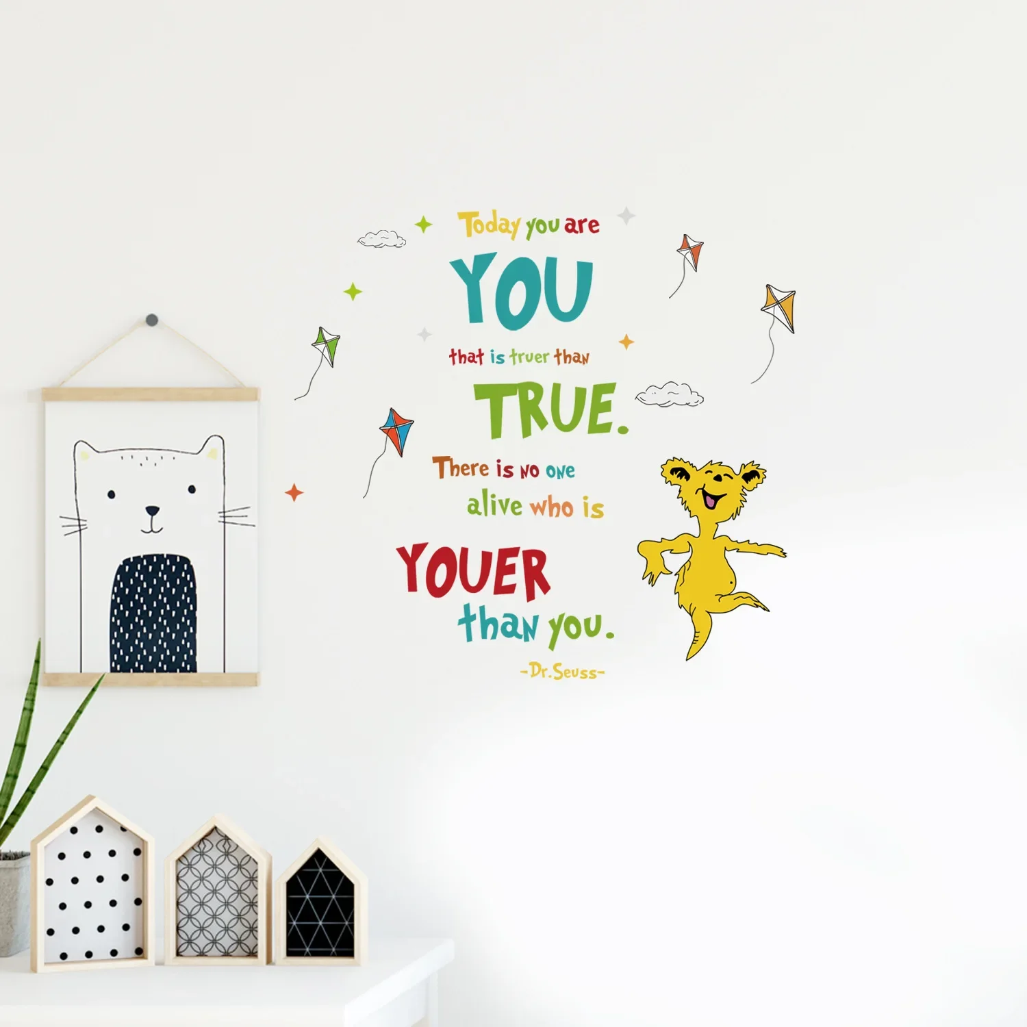 Dr. Seuss 학습 교육 말하기 벽 스티커, 영감  - Inspirational Kids Education Quotes 리뷰 및 가격