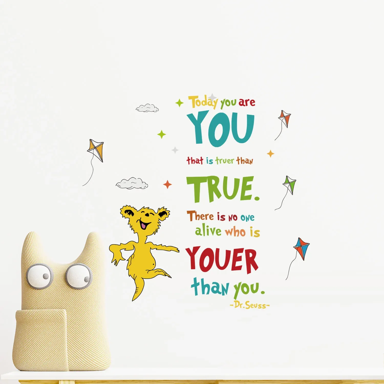 Dr. Seuss 학습 교육 말하기 벽 스티커, 영감  - Inspirational Kids Education Quotes 리뷰 및 가격