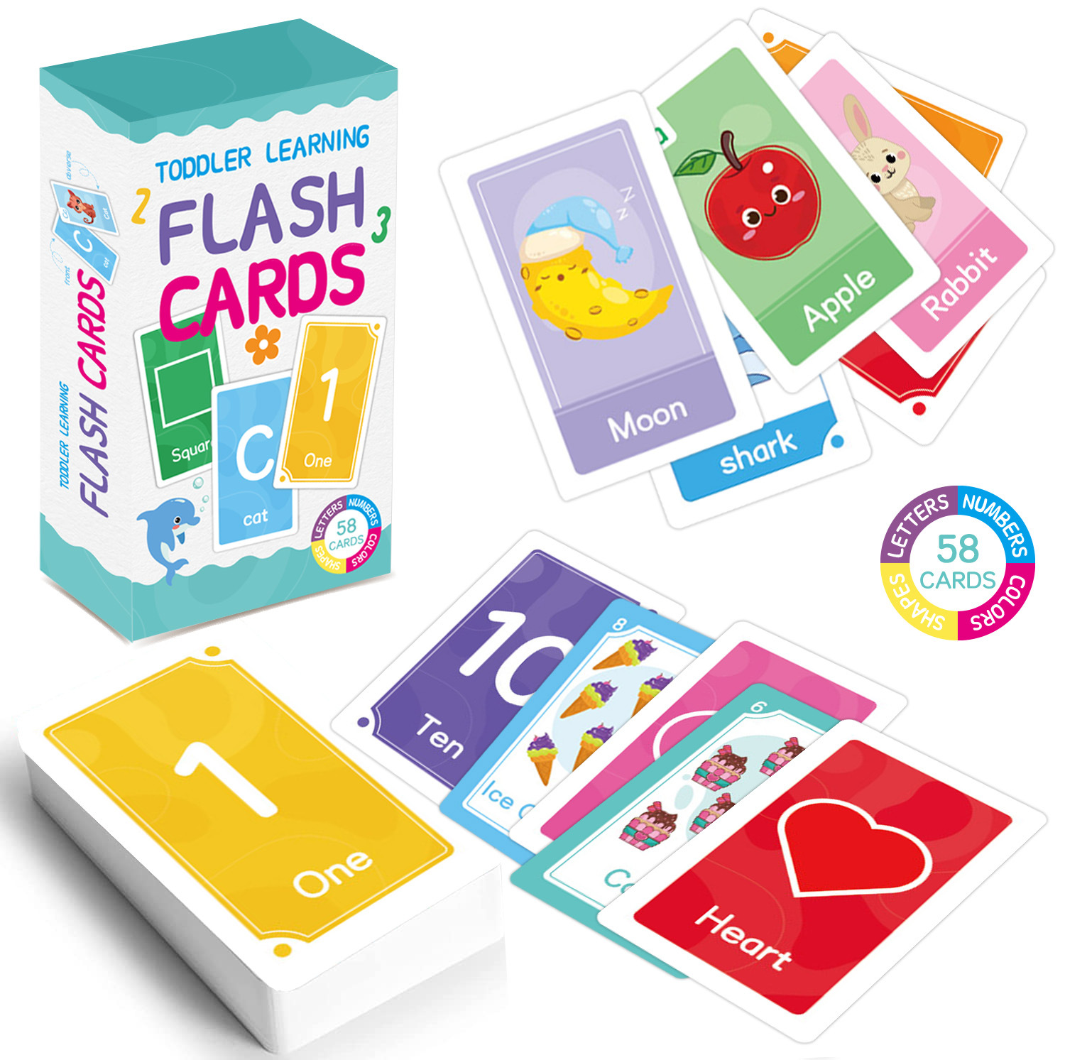 58 Pcs ABC 알파벳 플래시 카드 몬테소리 조기  - Kids Educational Game 리뷰 및 가격