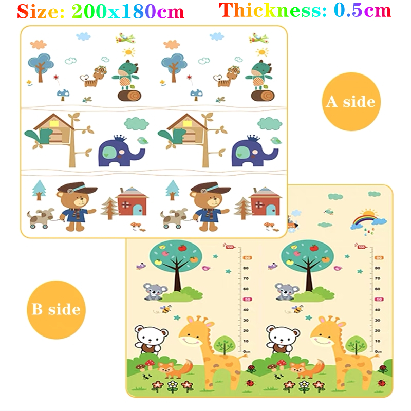 두께 0.5cm 200*180cm 아기 놀이 매트 어린 - Kids Education Allowance 리뷰 및 가격