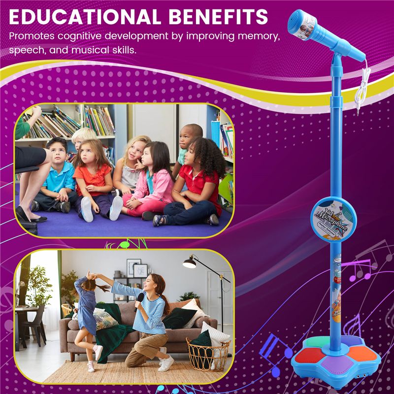 ~【판매중】라이트 스탠드가 있는 어린이용 마이크, 높이 - Kids Educational Computer 리뷰 및 가격