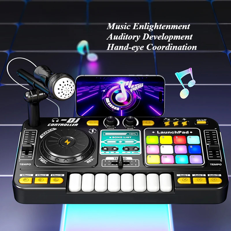 어린이용 뮤지컬 DJ 믹서 마이크 조명 앱 제어 DJ  - Kids Education Games App 리뷰 및 가격