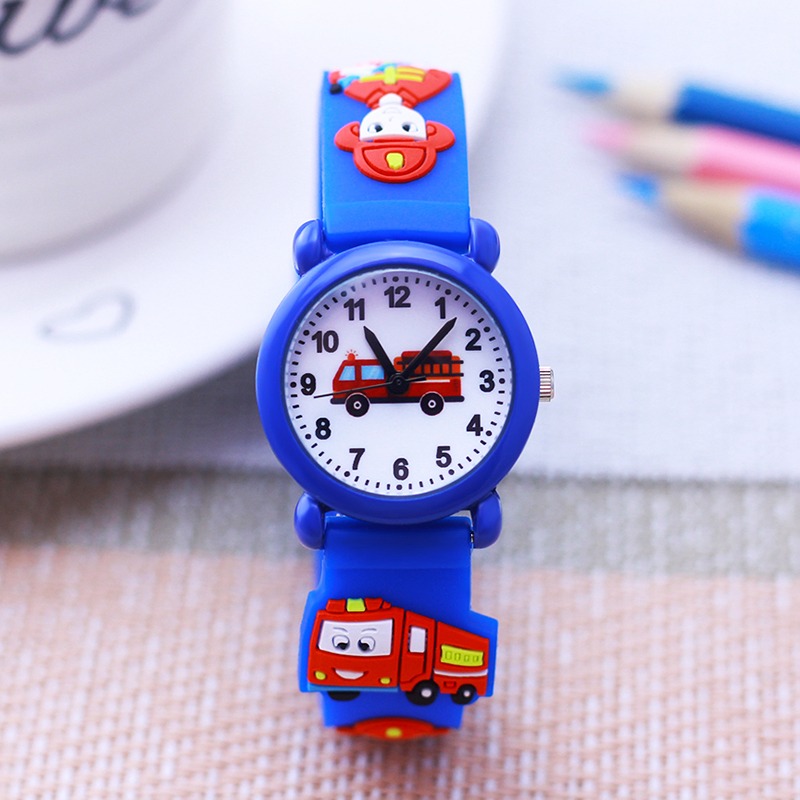 2026년 핫세일즈 3D 만화 소방관 소방차 패턴 부드 - Kids Educational Watch 리뷰 및 가격