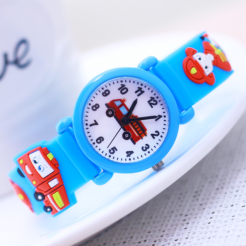 2026년 핫세일즈 3D 만화 소방관 소방차 패턴 부드 - Kids Educational Watch 리뷰 및 가격