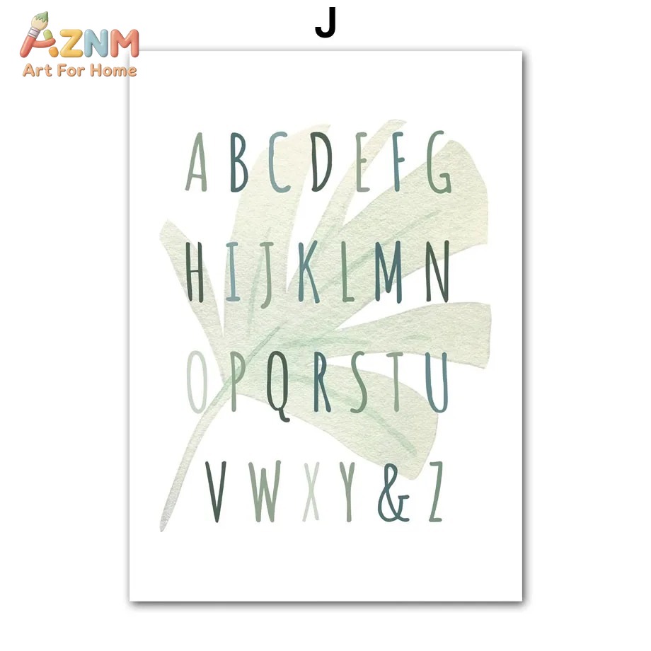 AZNM 수채화 공룡 알파벳 숫자 캔버스 벽 예술 영감 - Inspirational Kids Education Quotes 리뷰 및 가격