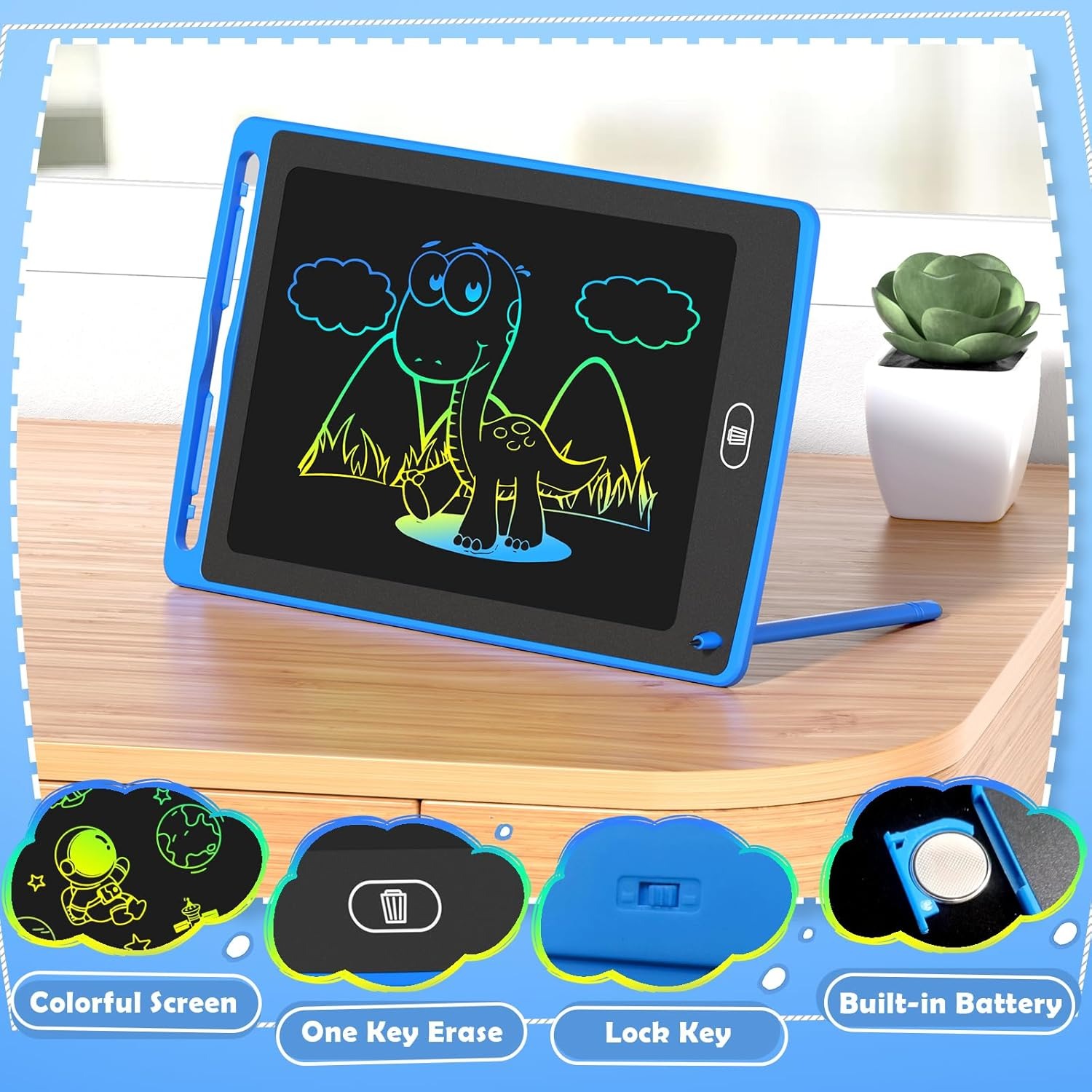 어린이용 LCD 쓰기 태블릿, 8.5인치 다채로운 낙서 - Kids Educational Game 리뷰 및 가격